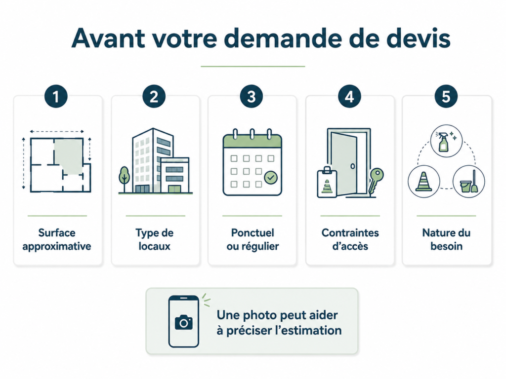 Plus les informations transmises sont précises, plus la première estimation peut correspondre au besoin réel.